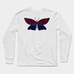 Swirls and Silk - Bisexual Flag Long Sleeve T-Shirt